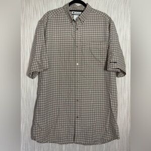 Columbia Men's Casual Gray Checkered Shirt